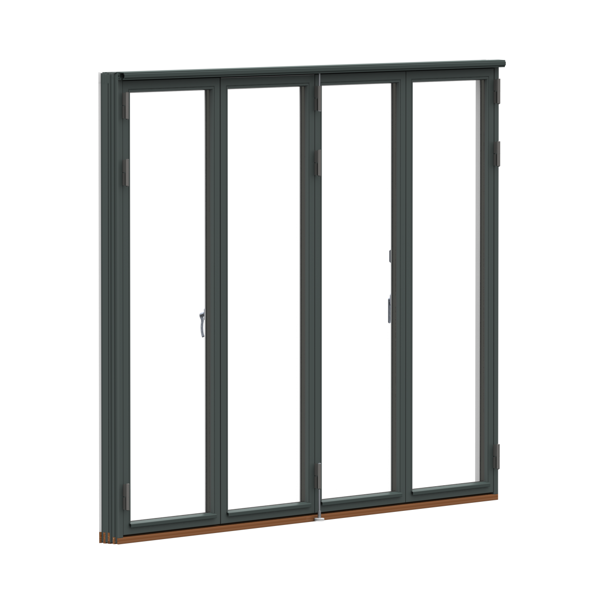 Frovin Folding Door 3D With Hardwood Threshold 4000X4000